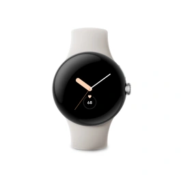 Смарт-часы Google Pixel Watch LTE Polished Silver case/Chalk Active band