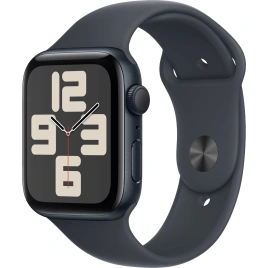Смарт-часы Apple Watch SE (2024) 44mm Midnight Aluminium Case with Midnight Sport Band M/L (MXEK3)