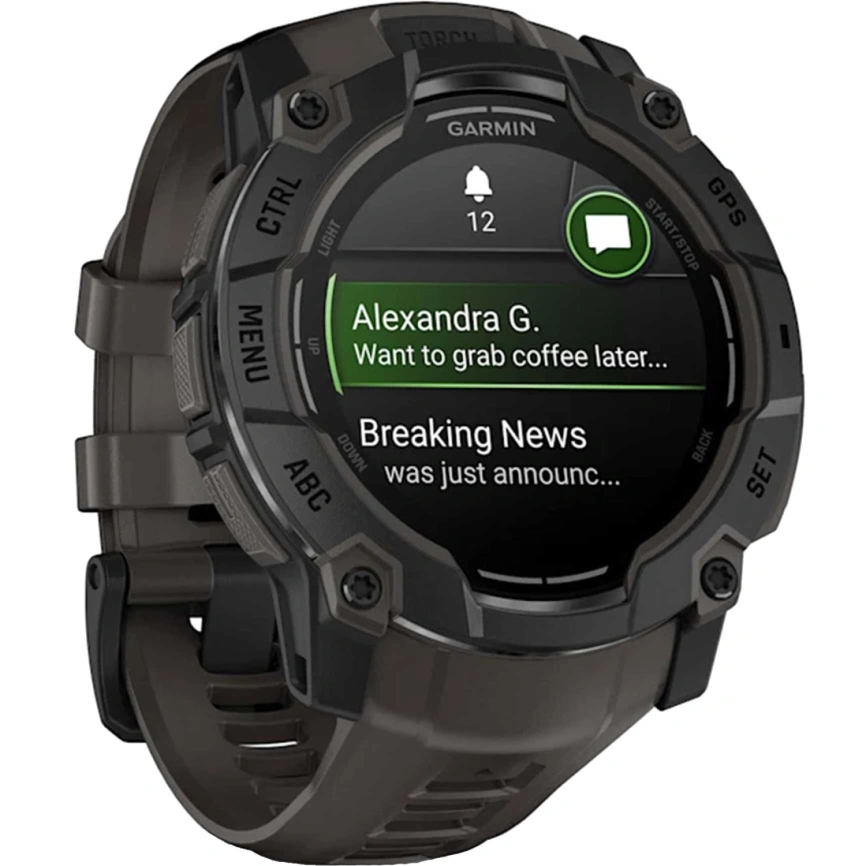 Смарт-часы Garmin Instinct 3 50mm Amoled Black with Charcoal Band (010-03020-00) фото 3