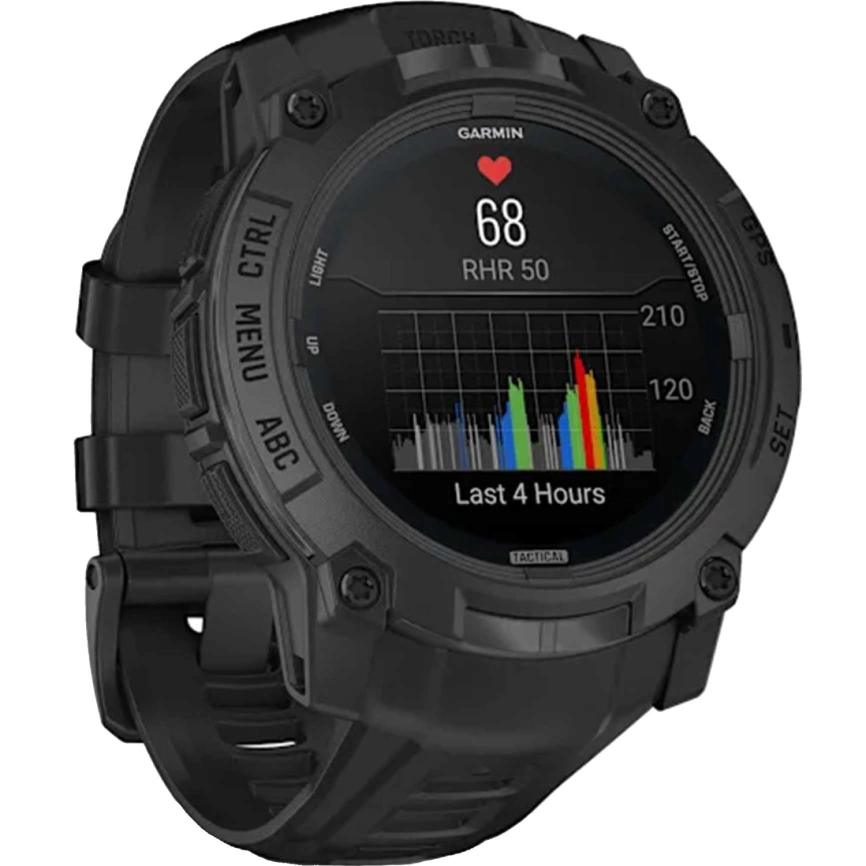 Смарт-часы Garmin Instinct 3 50mm Amoled Tactical Edition Black with Black Band (010-03020-50) фото 3