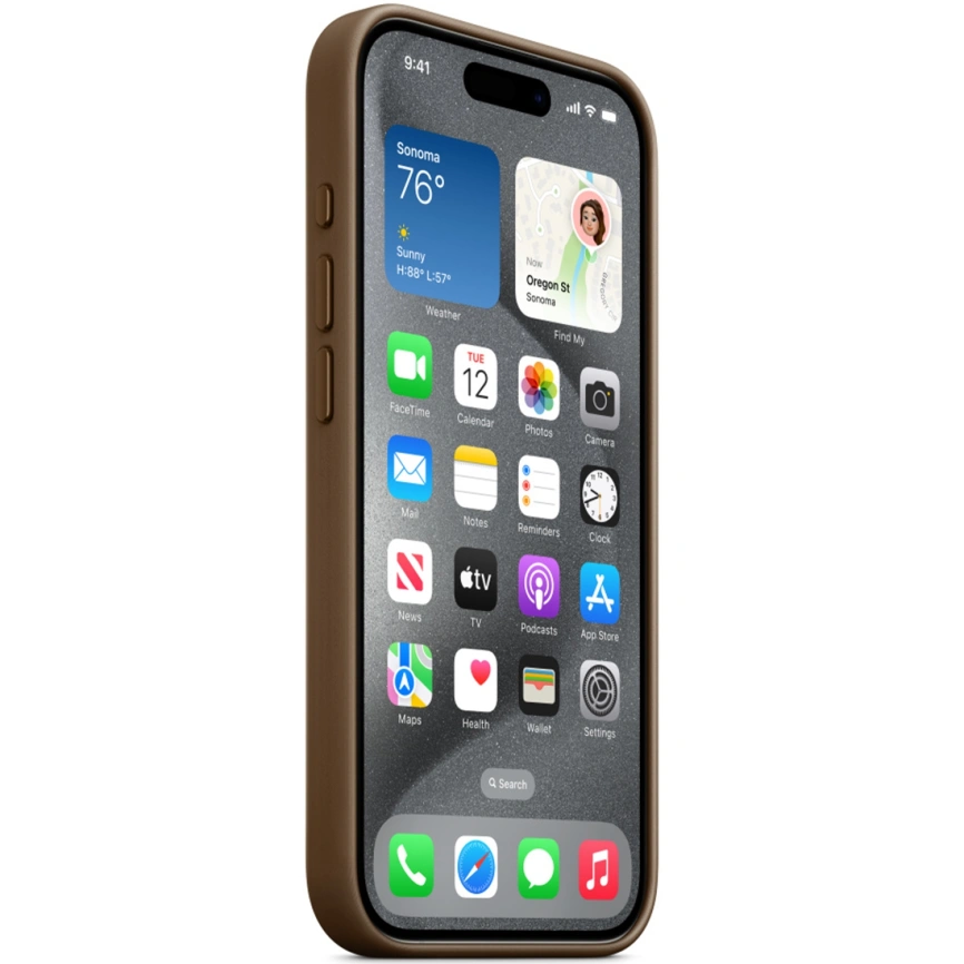 Чехол Apple FineWoven with MagSafe для iPhone 15 Pro Taupe фото 2