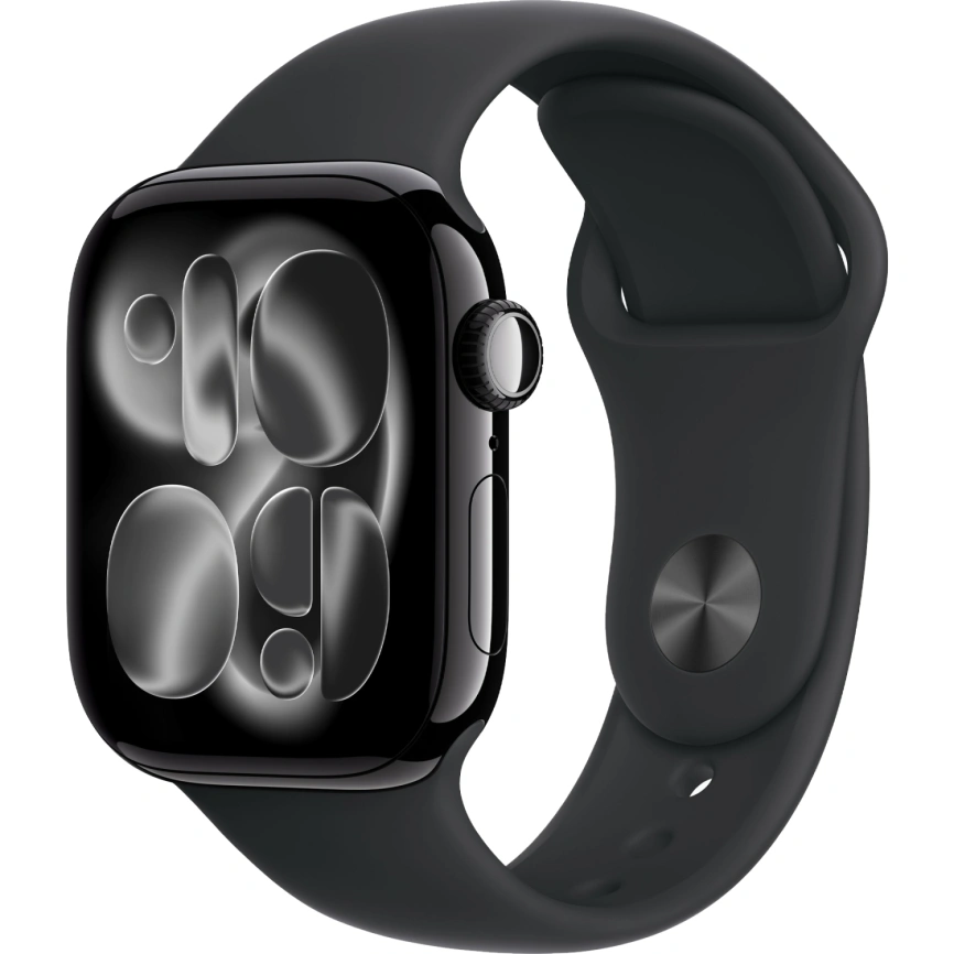 Смарт-часы Apple Watch Series 11 42mm Jet Black Aluminium Case with Black Sport Band M/L фото 1