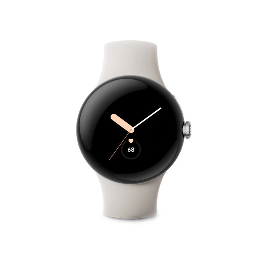 Смарт-часы Google Pixel Watch LTE Polished Silver case/Chalk Active band фото 2