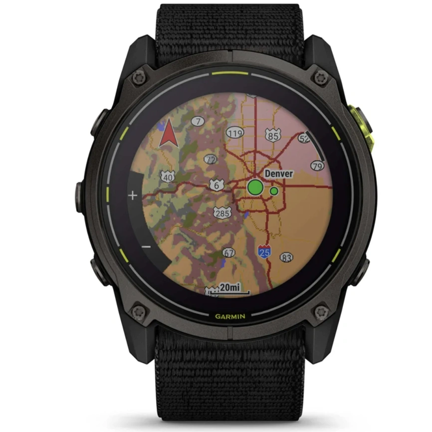 Смарт-часы Garmin Enduro 3 51mm (010-02751-01) Solar Sapphire Carbon Gray DLC Titanium/Black UltraFit Nylon Strap фото 8