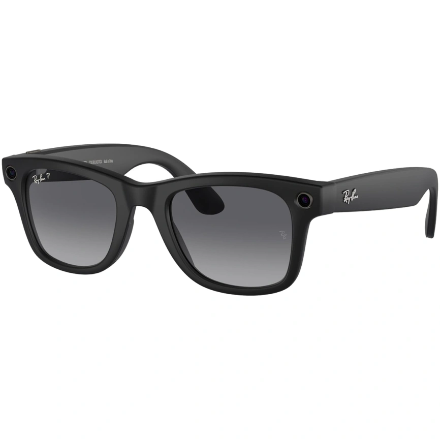 Умные очки Ray-Ban Wayfarer Matte Black/Polar (RW4006) M Gradient Graphite фото 1
