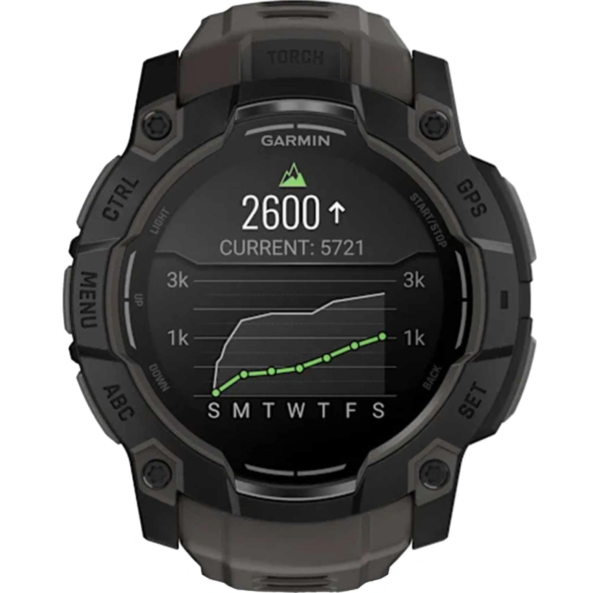 Смарт-часы Garmin Instinct 3 50mm Amoled Black with Charcoal Band (010-03020-00) фото 2