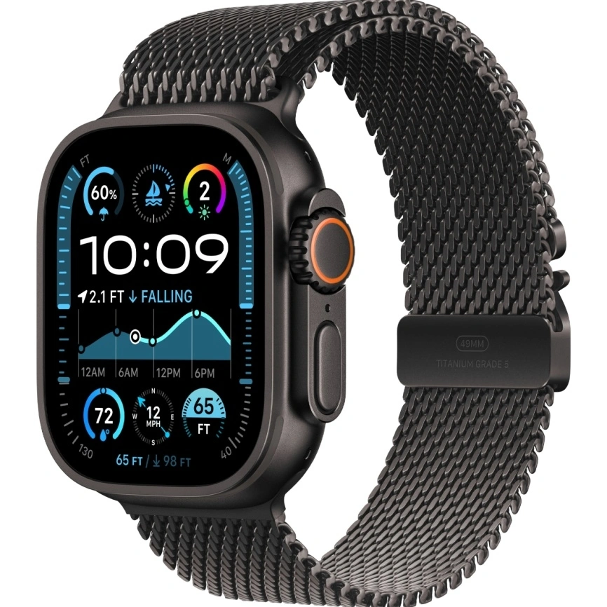 Смарт-часы Apple Watch Ultra 2 (2024) 49mm Black Titanium Case with Black Titanium Milanese Loop M фото 1