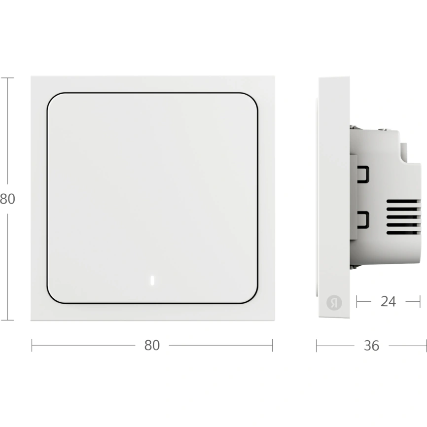 Умный выключатель Яндекс, 1 клавиша проводной Яндекс Zigbee (YNDX-00531) White (Белый) фото 5