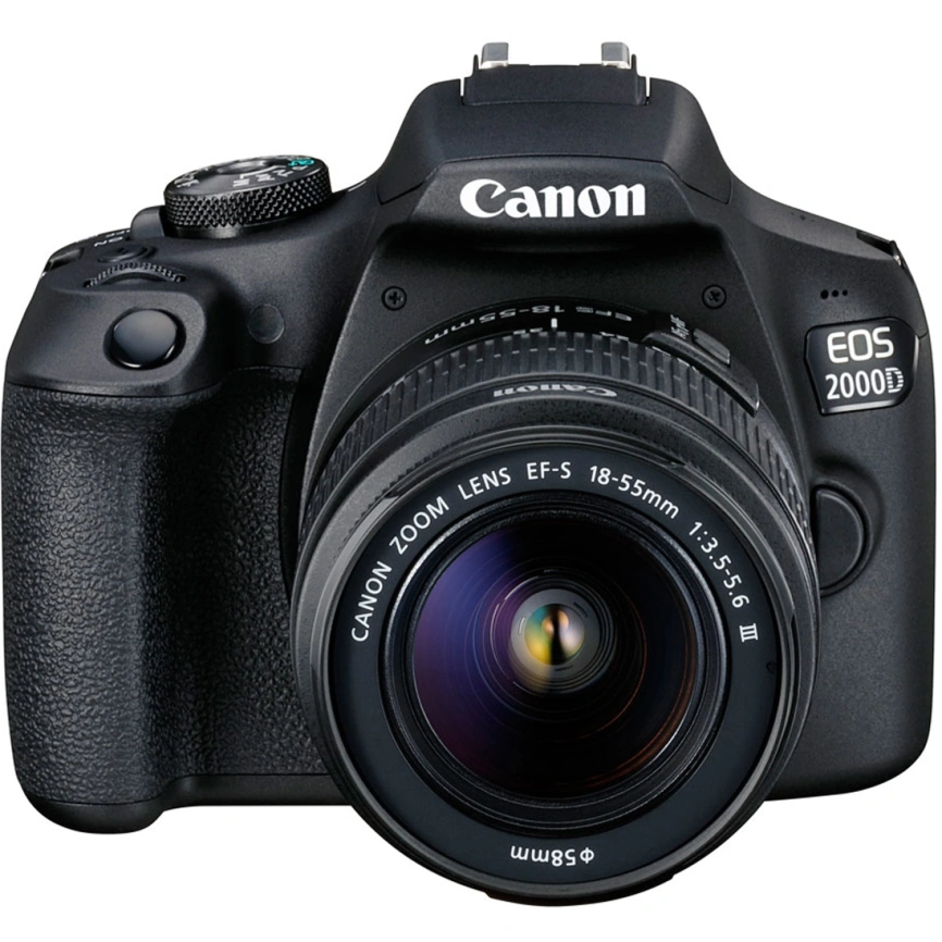 Фотоаппарат Canon EOS 2000D Kit EF-S 18-55 III Black фото 1