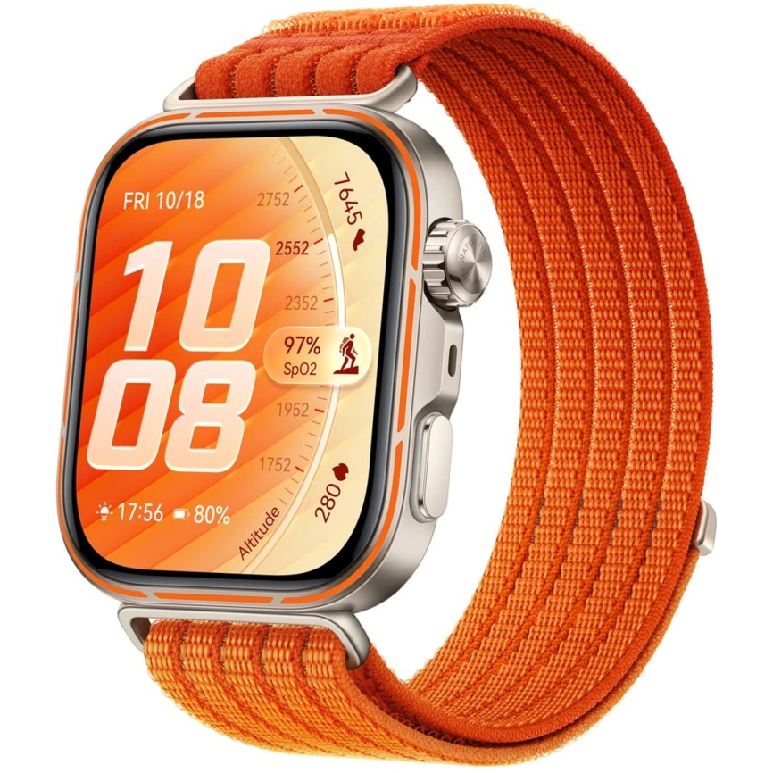 Смарт-часы Huawei Watch Fit 5 Pro Gradient Orange Nylon Strap/Orange (55020HTX) фото 1
