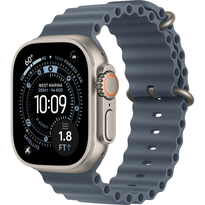 Смарт-часы Apple Watch Ultra 3 (2025) 49mm Natural Titanium Case with Anchor Blue Ocean Band фото 1