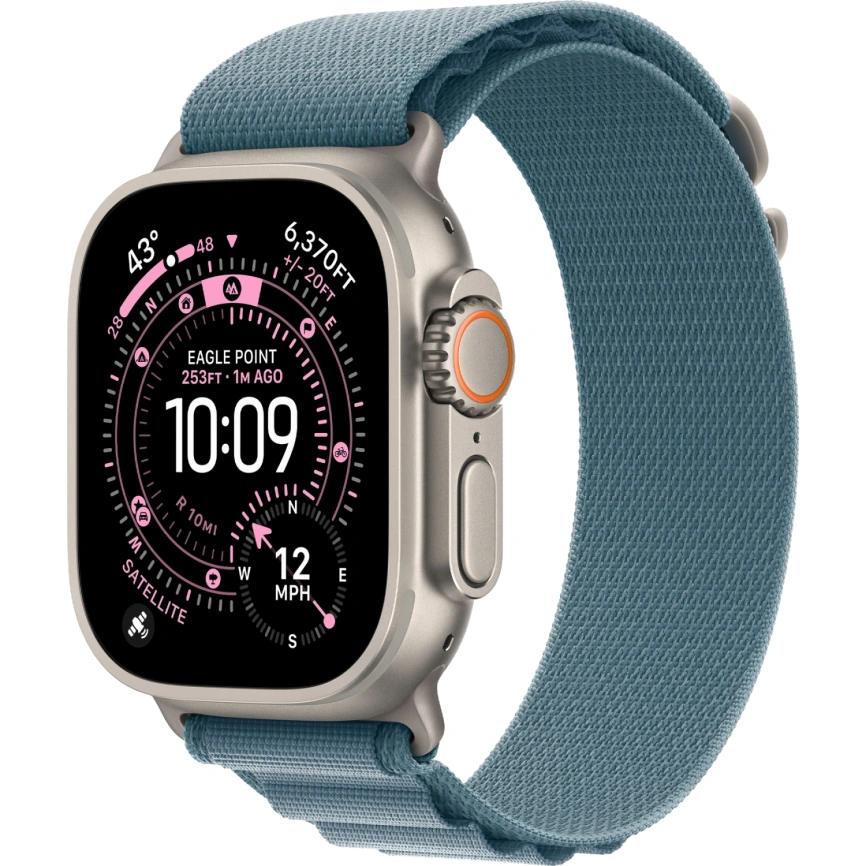 Смарт-часы Apple Watch Ultra 3 (2025) 49mm Natural Titanium Case with Light Blue Alpine Loop L фото 1