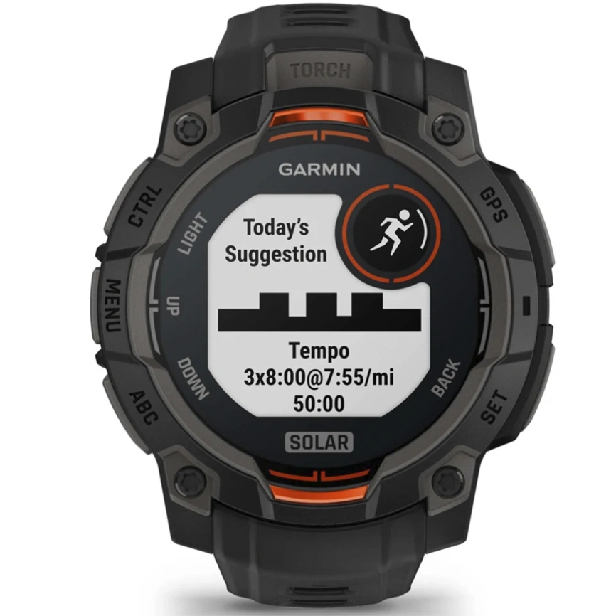 Смарт-часы Garmin Instinct 3 45mm Solar Black with Black Band (010-02934-00) фото 7