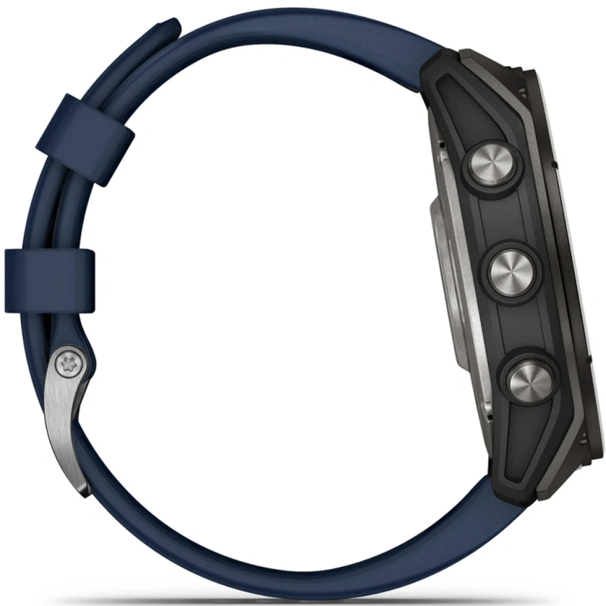 Спортивные часы Garmin Quatix 8 47mm (010-02904-51) Amoled Sapphire Titanium Grey with Blue Band фото 6