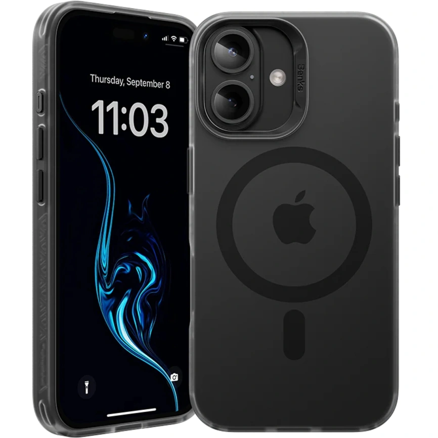 Чехол Benks Lucid Armor Case with MagSafe для iPhone 16 Plus Black фото 1