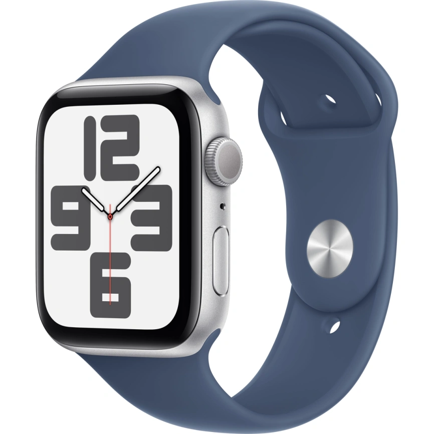 Смарт-часы Apple Watch SE (2024) 40mm Silver Aluminium Case with Denim Sport Band S/M (MXEC3) фото 1