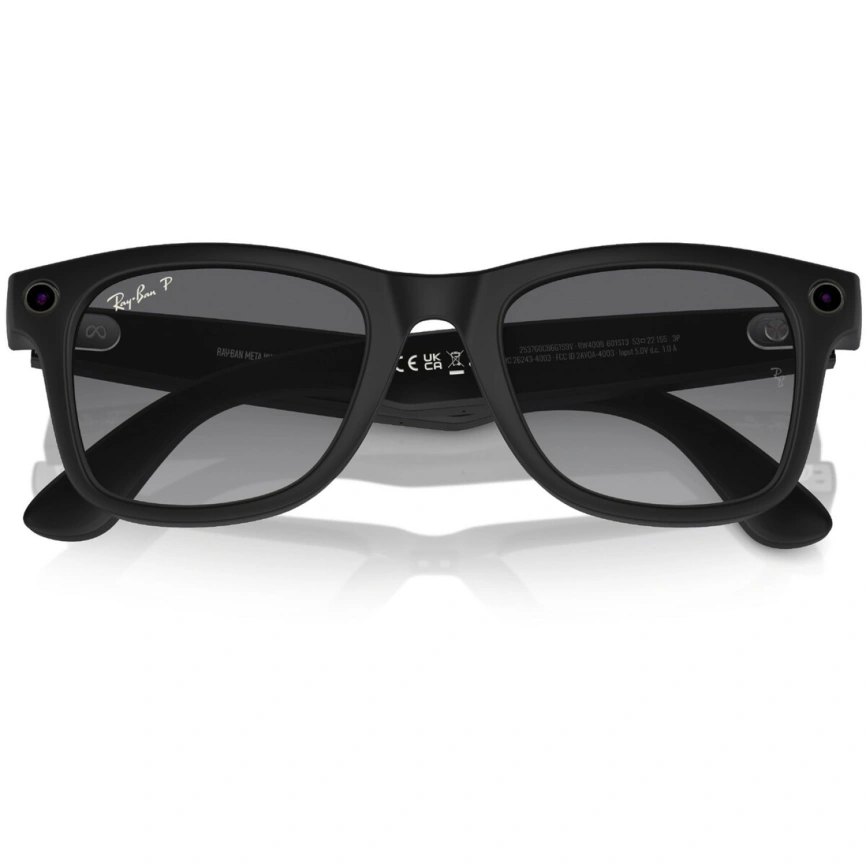 Умные очки Ray-Ban Wayfarer Matte Black/Polar (RW4006) M Gradient Graphite фото 2