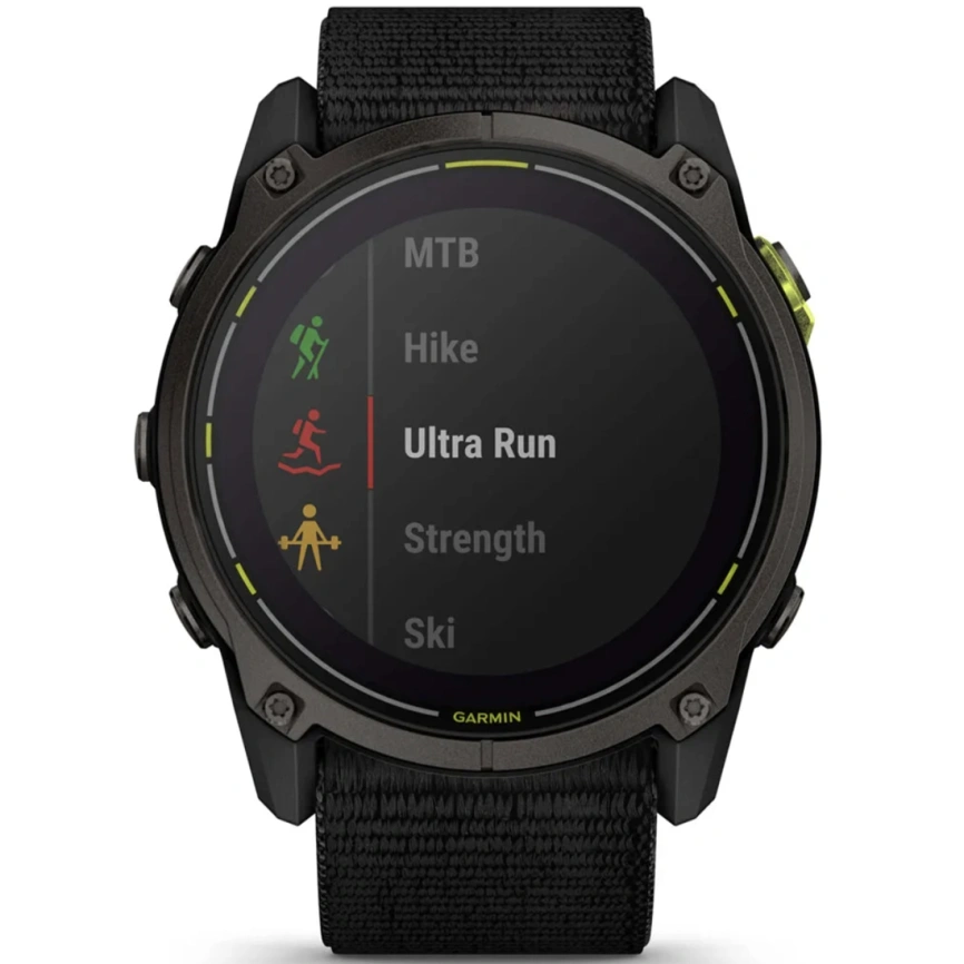 Смарт-часы Garmin Enduro 3 51mm (010-02751-01) Solar Sapphire Carbon Gray DLC Titanium/Black UltraFit Nylon Strap фото 7