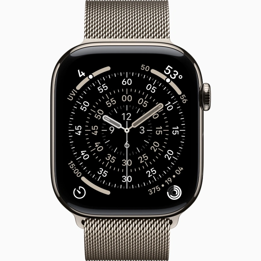 Смарт-часы Apple Watch Series 11 46mm Natural Titanium Case with Natural Milanese Loop M/L фото 2