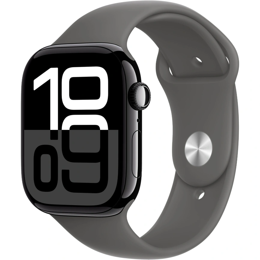 Смарт-часы Apple Watch Series 10 42mm Jet Black Aluminum Case with Stone Gray Sport Band M/L фото 1