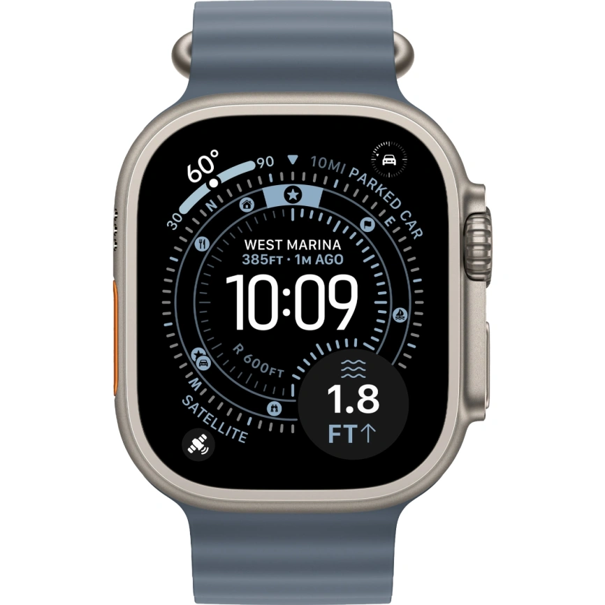 Смарт-часы Apple Watch Ultra 3 (2025) 49mm Natural Titanium Case with Anchor Blue Ocean Band фото 3